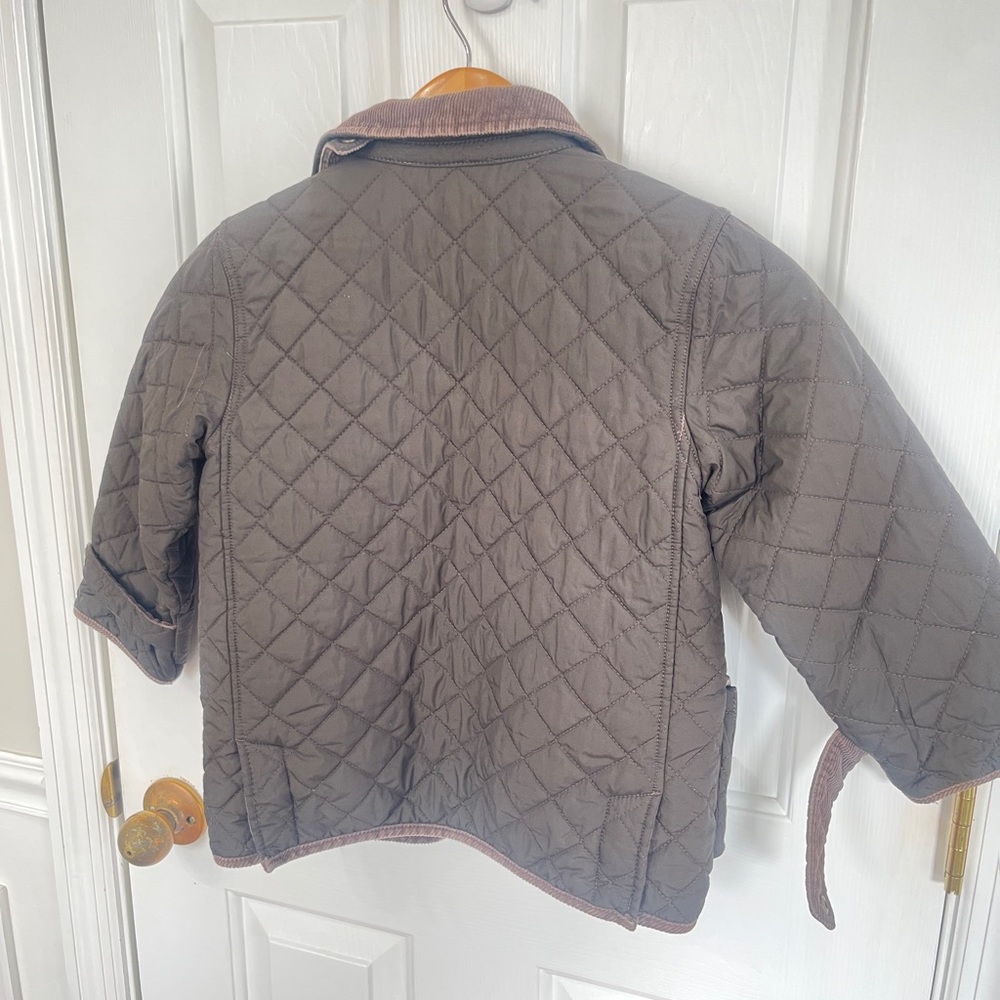 Polo Ralph Lauren Toddler 4-5T Brown Quilted Bomber Barn Zipper Jacket Coat - Picture 2 of 8